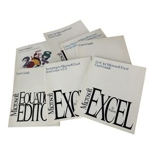 Vintage Lot of Microsoft Computer Manuals – Excel, Word, PowerPoint, Graph